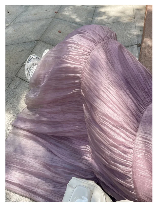 2025 Summer High-Waist A-Line Cake Skirt for Women Detail