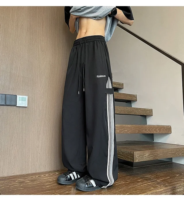 Men's 2025 Summer Ice Silk Wide - Leg Pants Detail