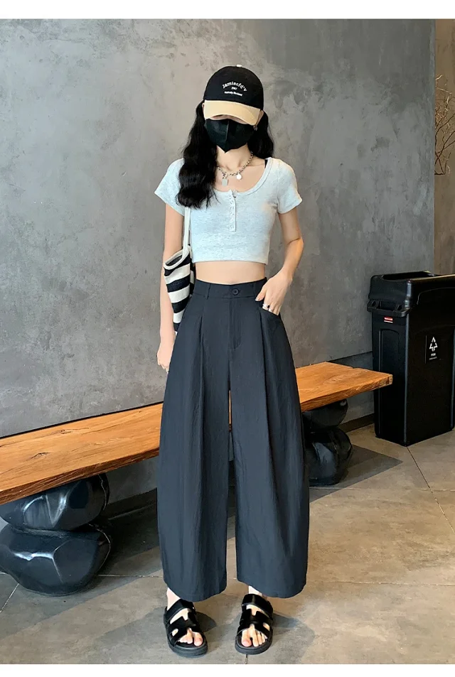 Vintage Tencel Cotton Wide-Leg Balloon Pants Detail