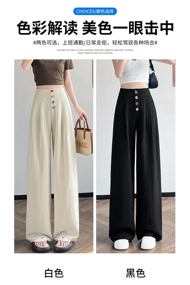 Linen Wide-Leg Pants 2025 Detail
