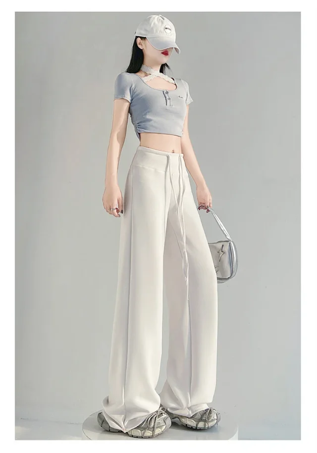 2025 Summer Thin High - Waist Straight Sport Pants Detail