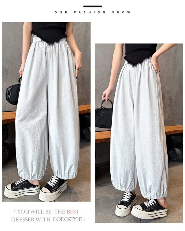 Korean Style Summer Balloon Pants for Women Detail