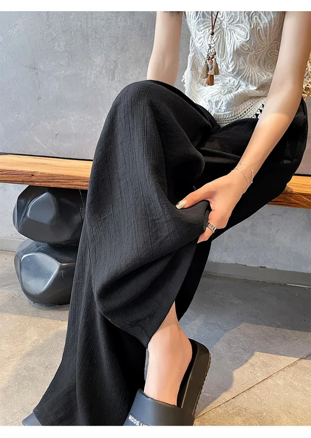 Linen Yamamoto Wide-leg Pants Detail