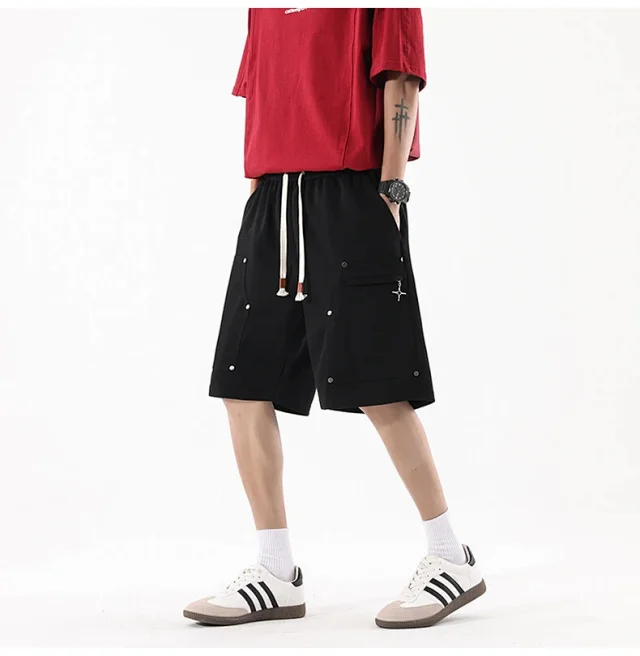 Men's Summer Trendy Loose Straight Athletic Shorts Detail