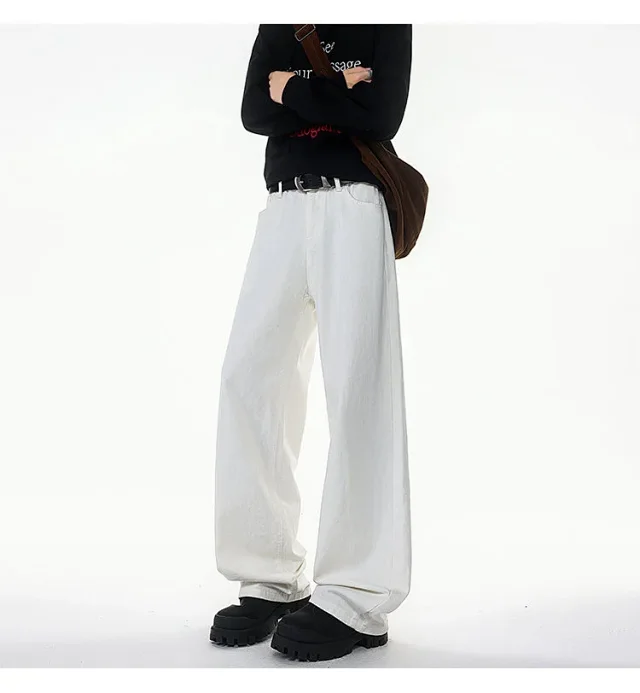 190 Tall Extra-Long White Jeans for Men Detail