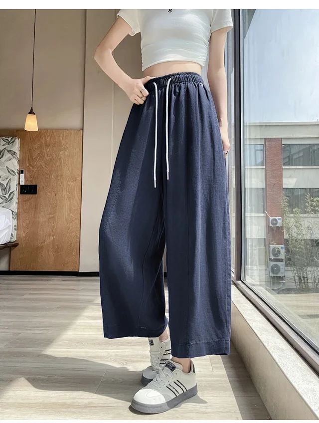 Tencel Linen Capris for Women Detail