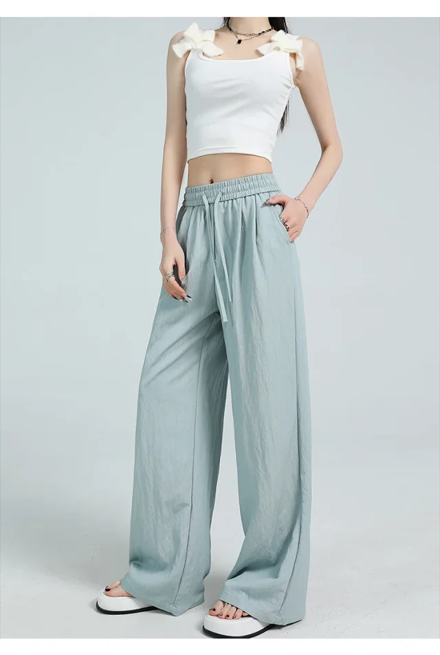 Lazy Style Ice Silk Sunscreen Yamamoto Pants Detail