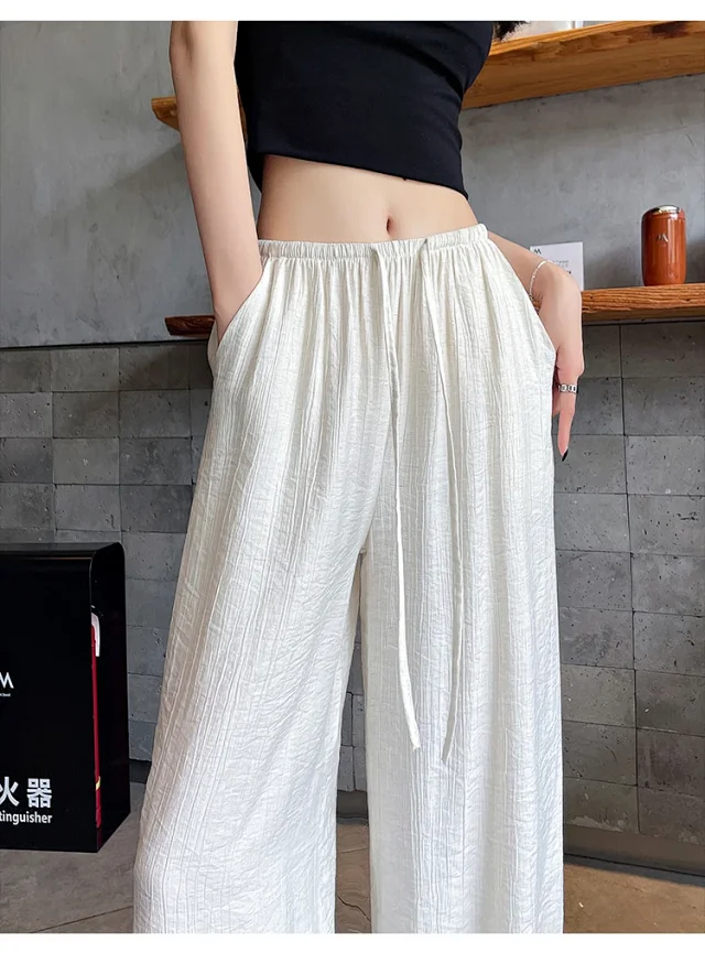 Linen Yamamoto Wide-leg Pants Detail