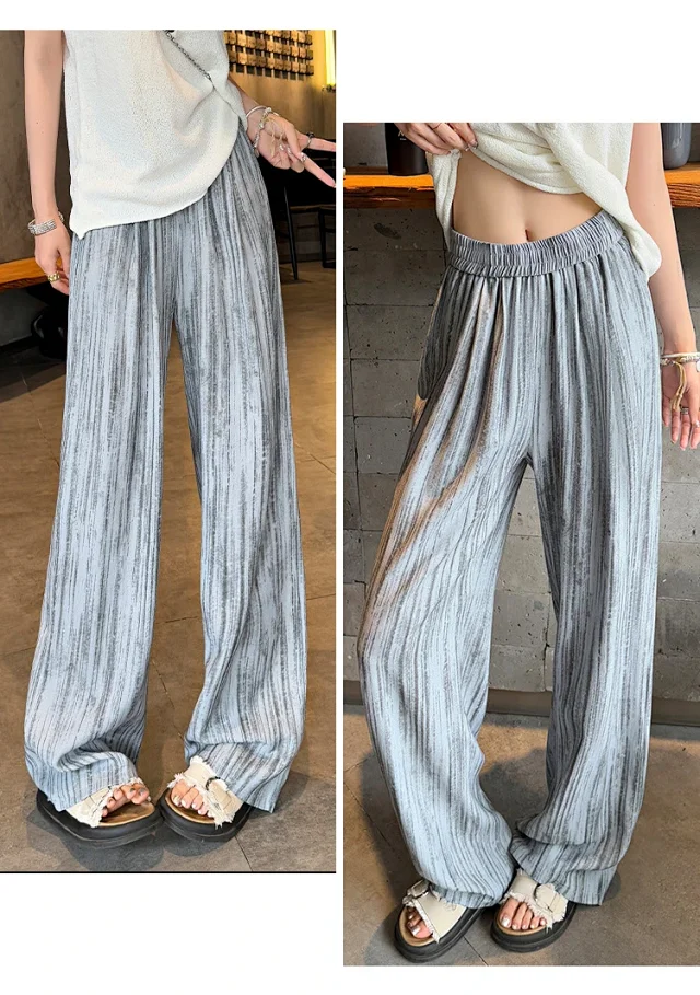 2025 Summer Tie - Dye Wide - Leg Pants Detail