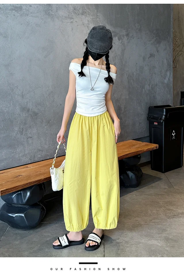 Korean Style Summer Balloon Pants for Women Detail