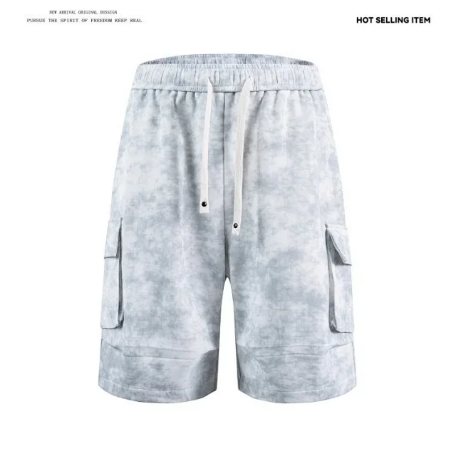 2025 Summer Tie - Dye Cargo Shorts Detail