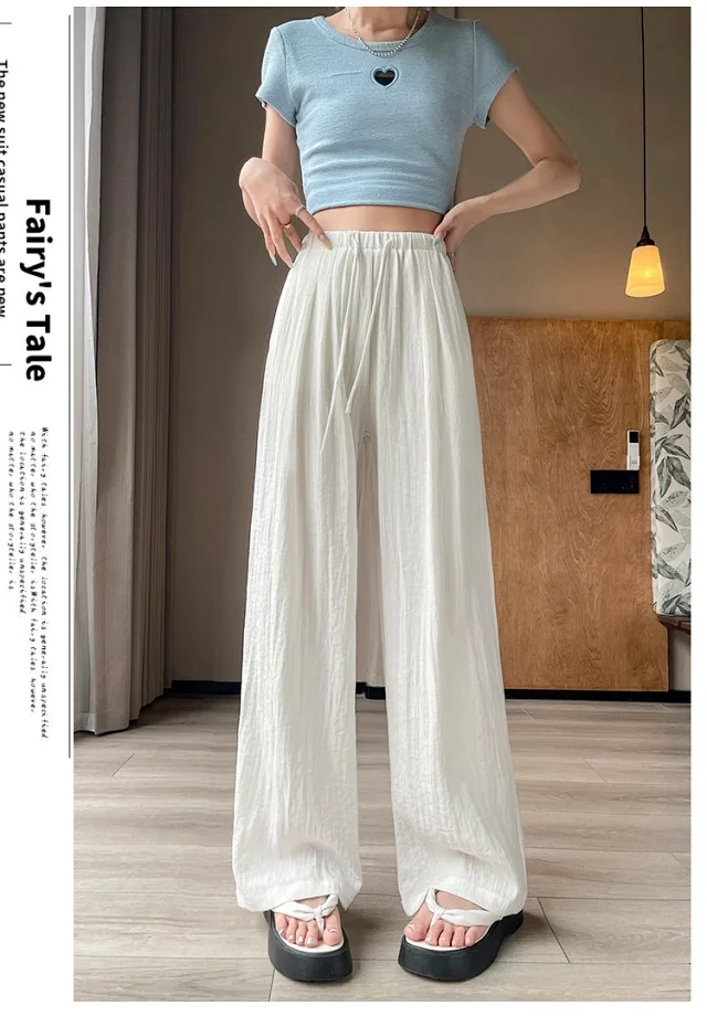 Women's Linen Wide-leg Pants Detail