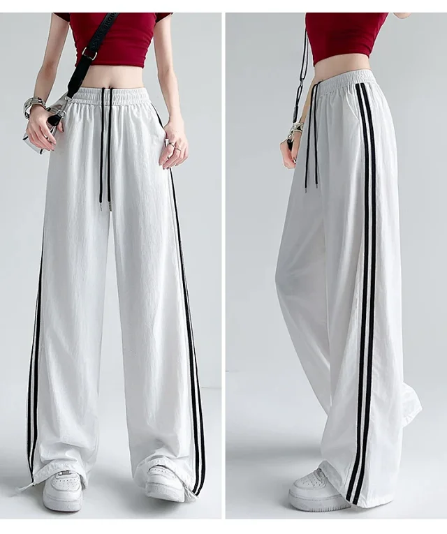Women's Summer Ice Silk Quick-Dry Wide-Leg Pants Detail