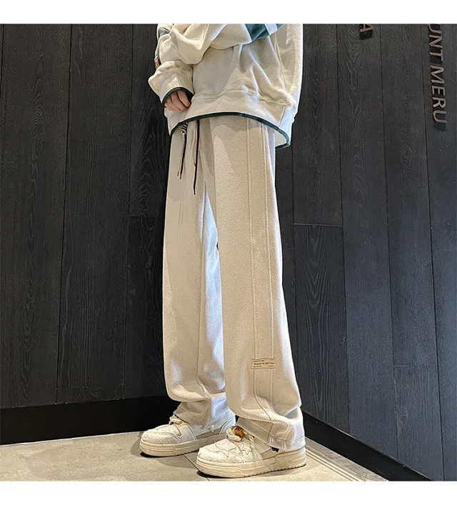 Men's Retro Oversize Wide-Leg Pants Detail