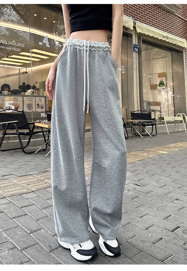 Banana Deconstructed Wide Legs Lace Pants Detail