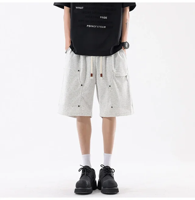 Men's Summer Trendy Loose Straight Athletic Shorts Detail