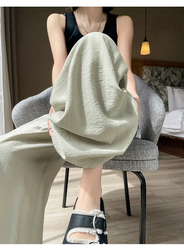 Women's Summer Ice Silk WideLeg Pants Detail
