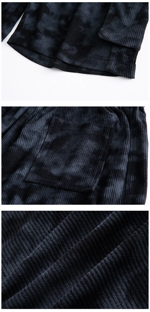 Men's Camo Tie-Dye Relaxed Cargo Shorts Detail