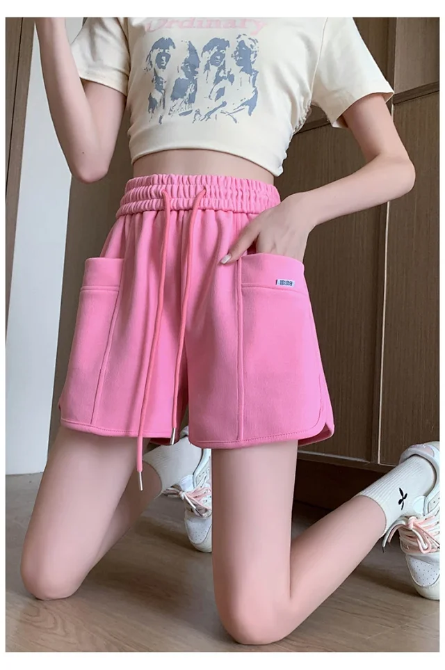 Pink Sport Shorts for Women Detail