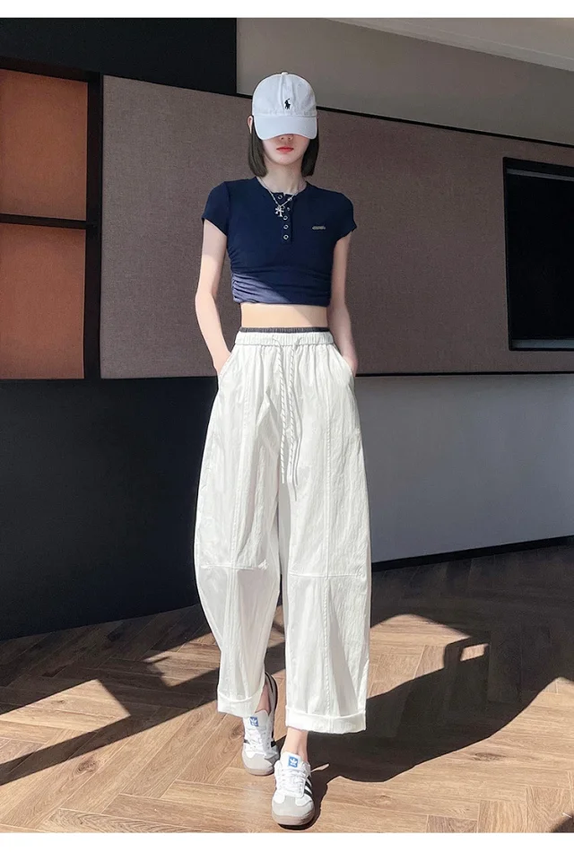 2025 Summer New Quick - Dry Balloon Pants Detail