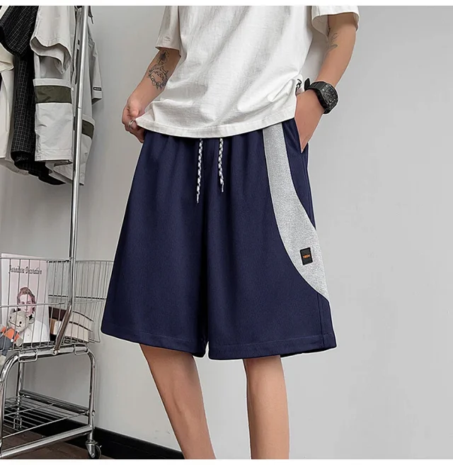 Men's Color-blocking Athletic Shorts Detail
