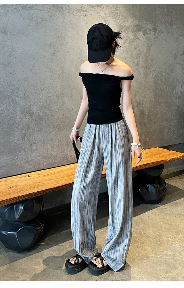 2025 Summer Tie - Dye Wide - Leg Pants Detail