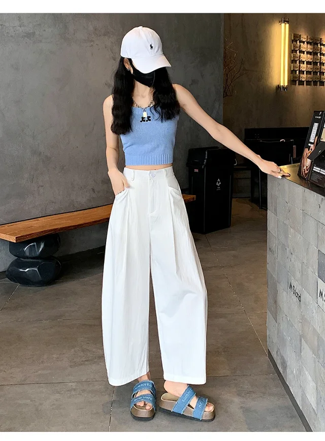 Vintage Tencel Cotton Wide-Leg Balloon Pants Detail