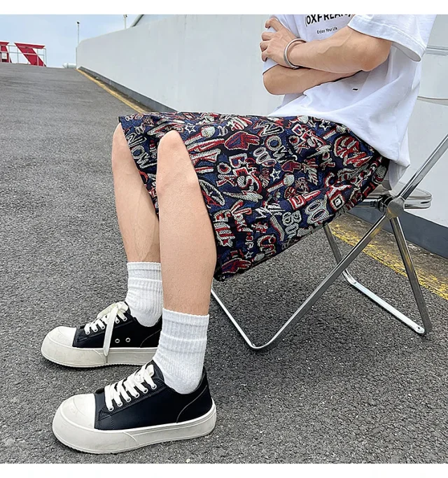Men's Summer Breathable Linen Beach Shorts Detail