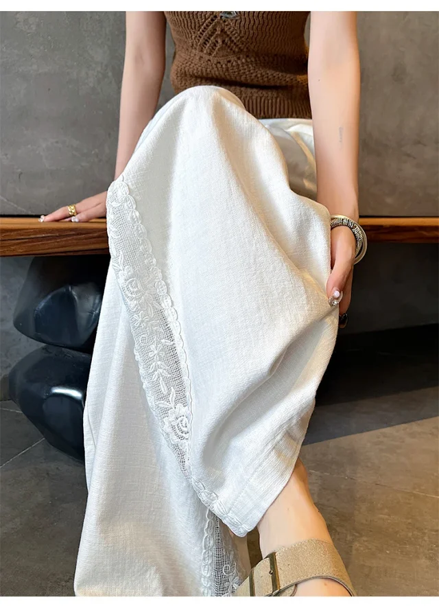 ASOFFICIAL Blogger Recommends Korean Style High-waisted Wide-leg Pants Detail
