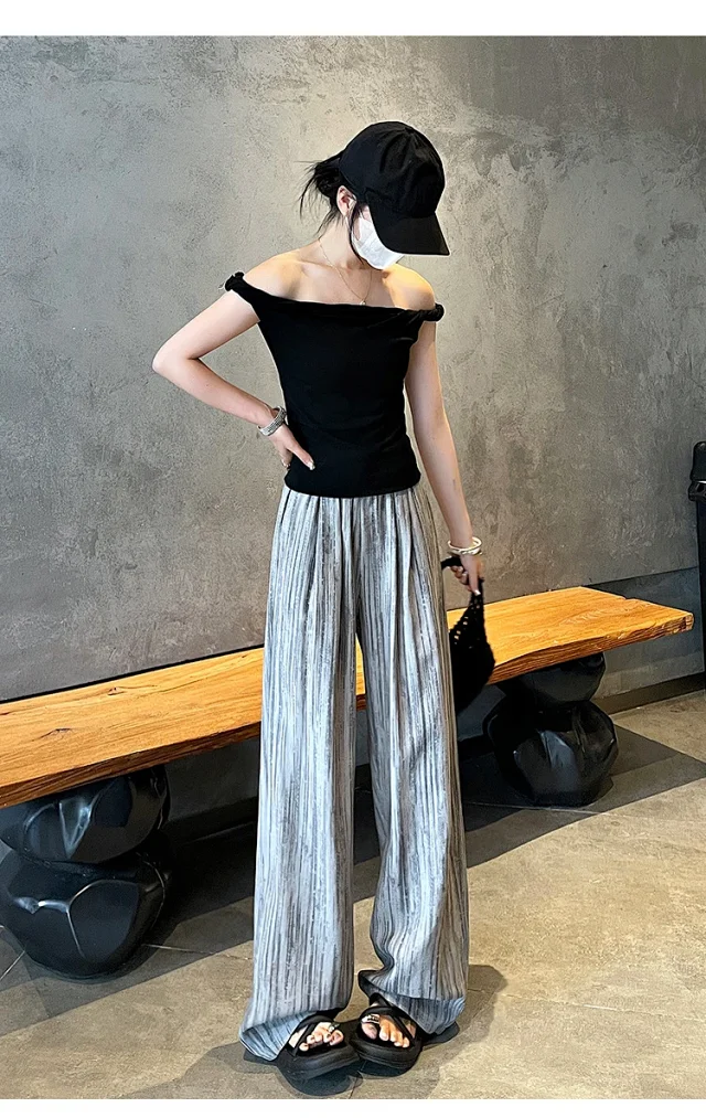 2025 Summer Tie - Dye Wide - Leg Pants Detail
