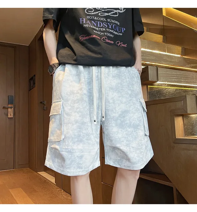 2025 Summer Tie - Dye Casual Shorts Detail