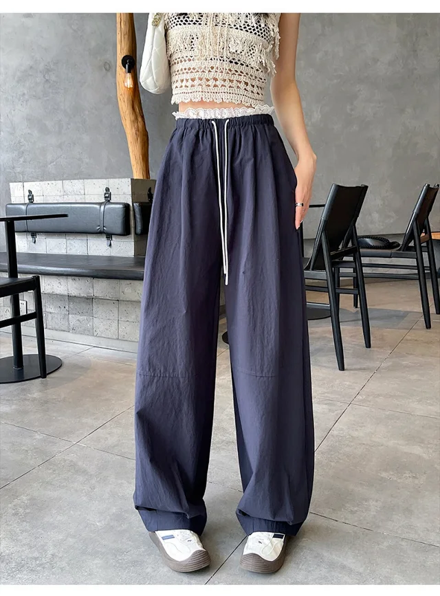 Summer Japanese Style Ice Silk Balloon Pants Detail