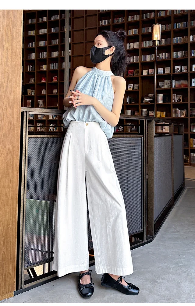 2025 Summer Tencel Wide - leg Pants for Women Detail