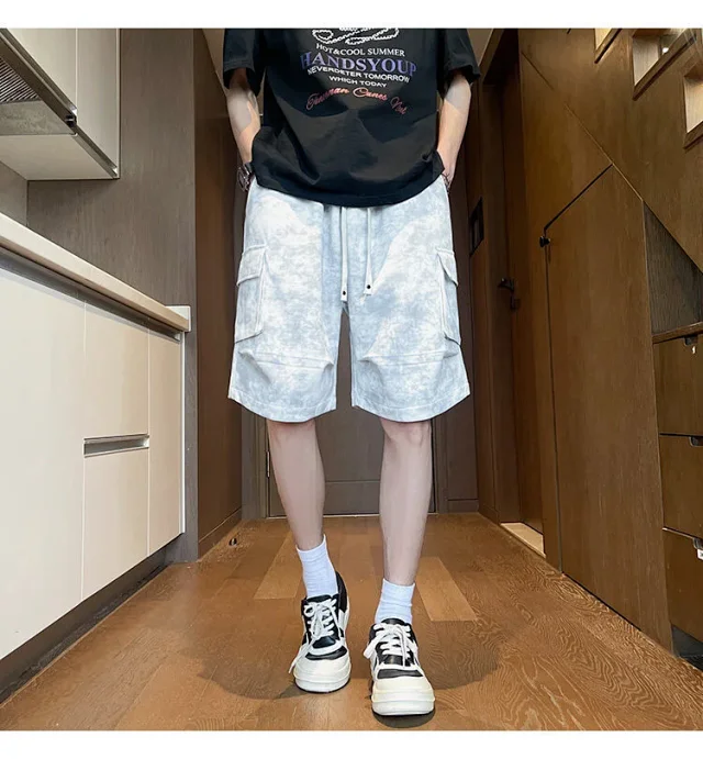2025 Summer Tie - Dye Casual Shorts Detail