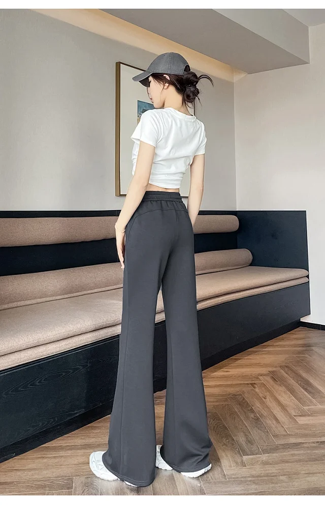 2025 Summer Ice Silk Flared Yoga Pants for Women Detail