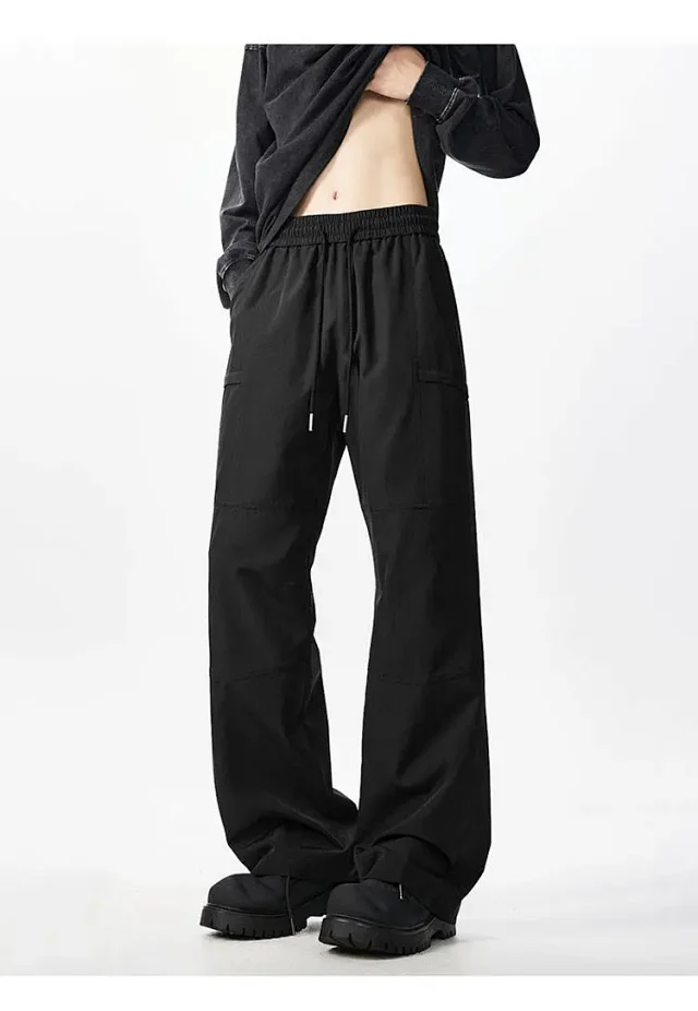 Beige Retro Cargo Pants - Men's Autumn New Detail