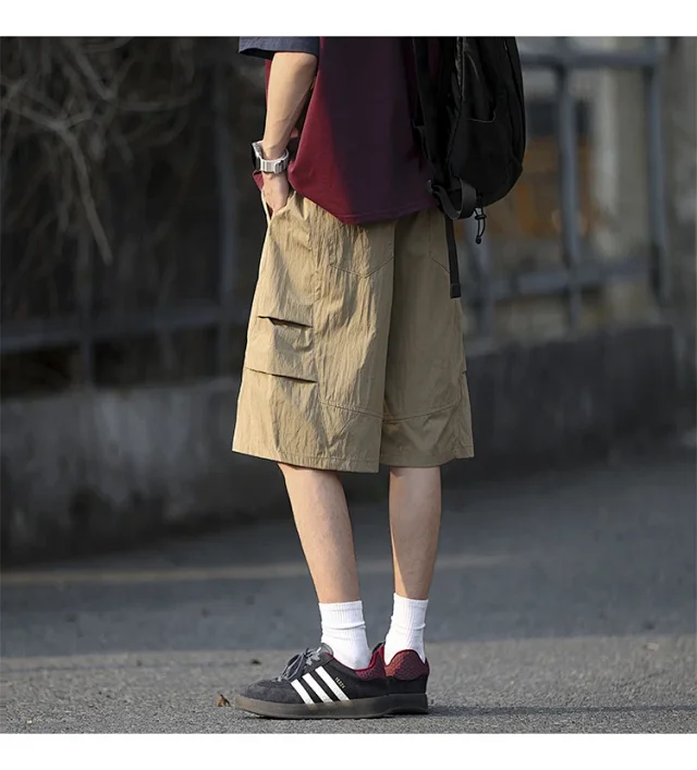 Men's Summer Ice Silk Parachute Shorts Detail
