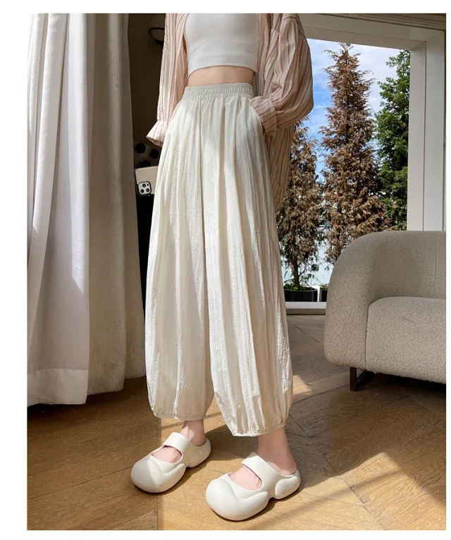 Women's Ice Silk Sports Pants 2025 Summer Detail