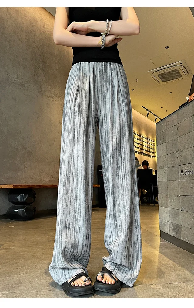 2025 Summer Tie - Dye Wide - Leg Pants Detail