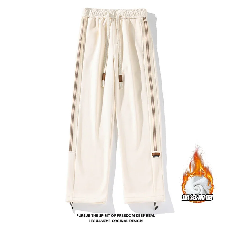 Men's Fleece Wide-leg Pants 2025 Winter