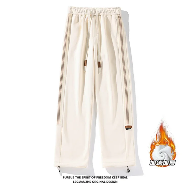 Men's Fleece Wide-leg Pants 2025 Winter