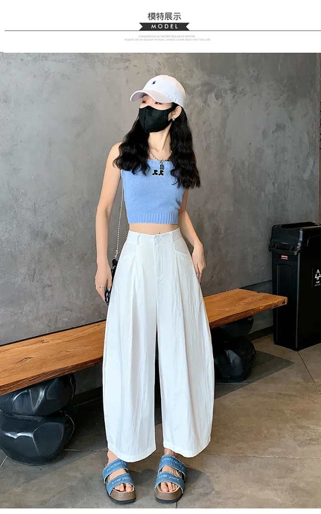 Vintage Tencel Cotton Wide-Leg Balloon Pants Detail