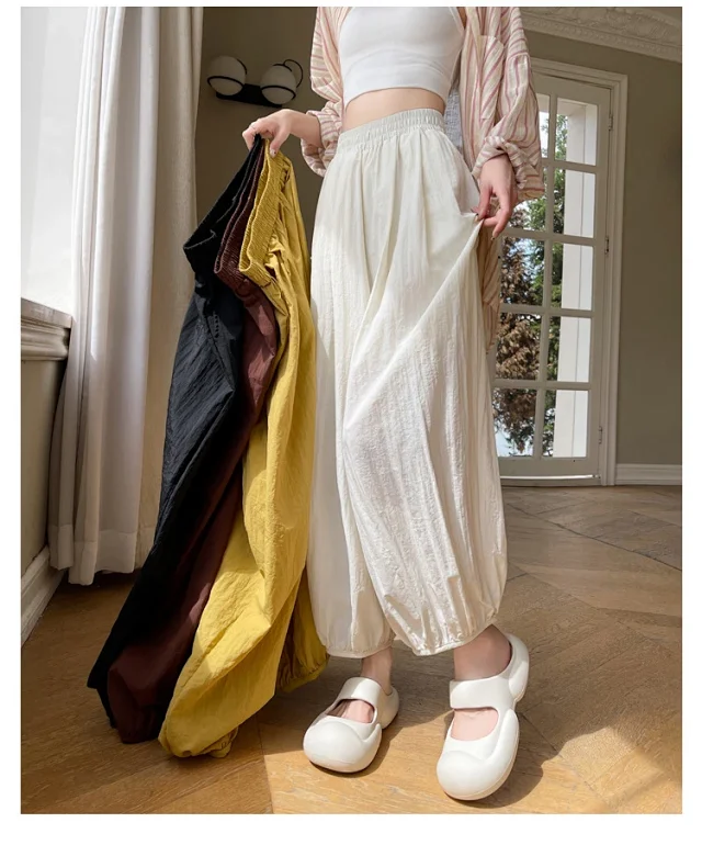 Women's Ice Silk Sports Pants 2025 Summer Detail