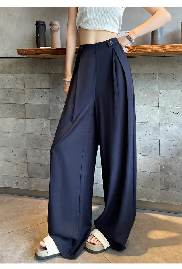 Summer Thin Tencel White Pants Detail