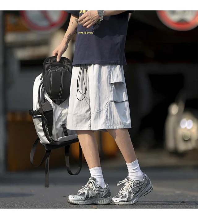 Men's Summer Ice Silk Parachute Shorts Detail
