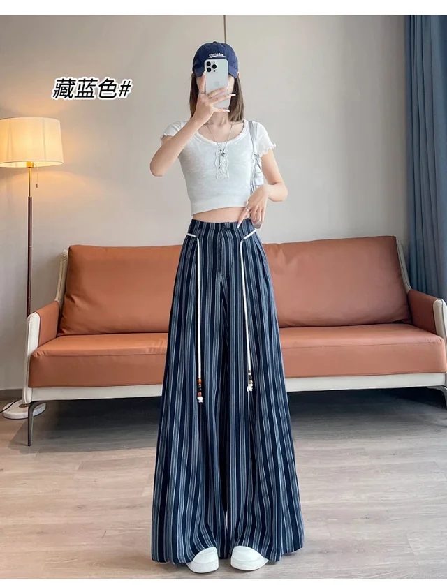 Linen Yamamoto Wide-leg Pants for Women Detail