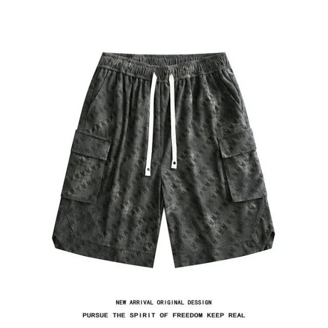 Full - Print Utility Shorts for Men Detail