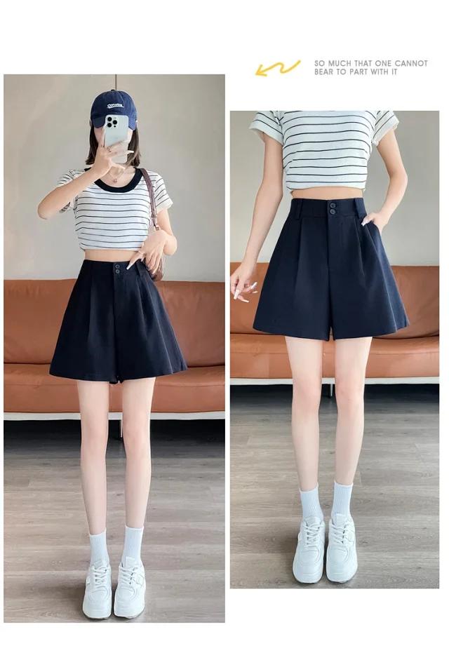 2025 Summer Women's Ice Silk Linen Shorts Detail