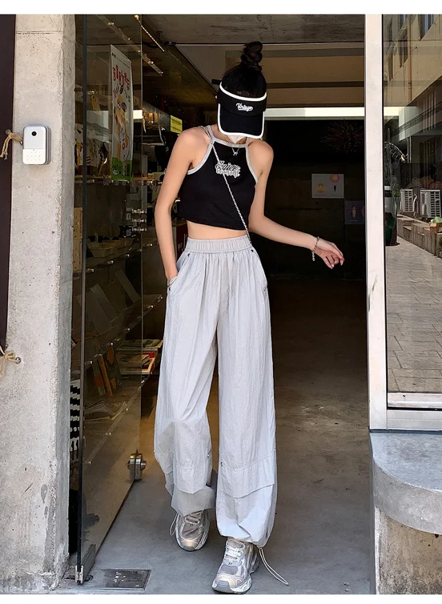 Women's Summer Loose Workwear Pants Detail