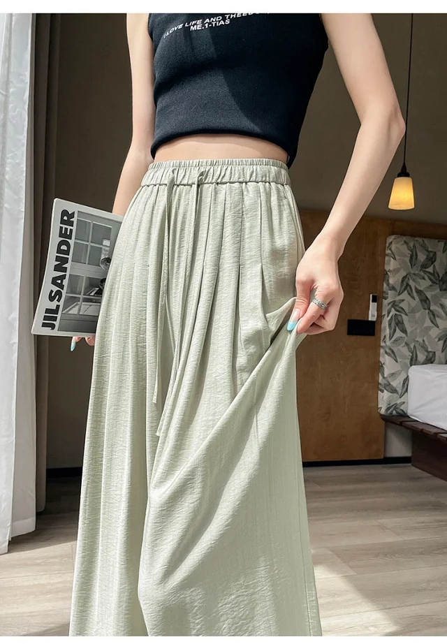 Women's Summer Ice Silk WideLeg Pants Detail